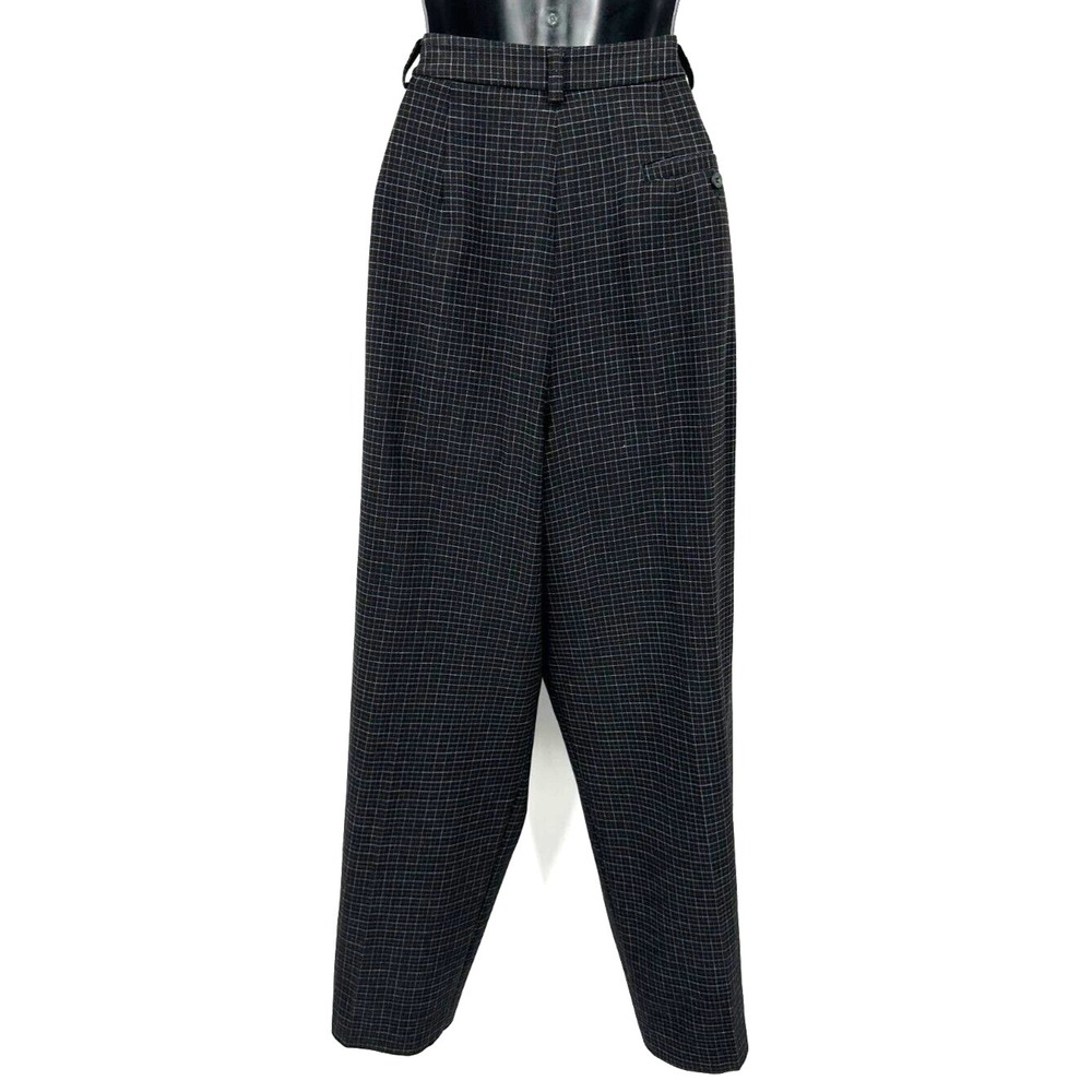 Liz Claiborne Liz Sport Womens Casual Pants Size 14 Black Windowpane Check Print - Picture 8 of 13